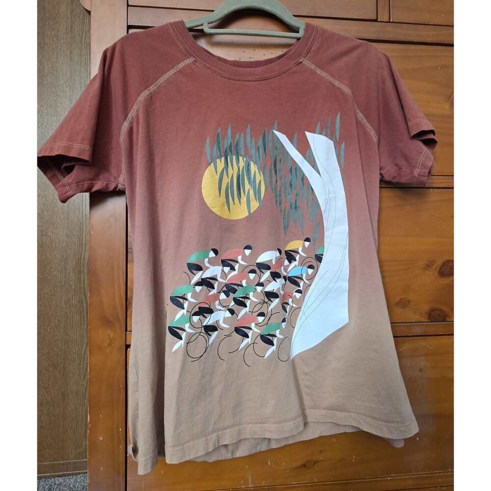 Apres Velo T Shirt Size Womens Large Cycling Athletic Athleisure Graphic Print